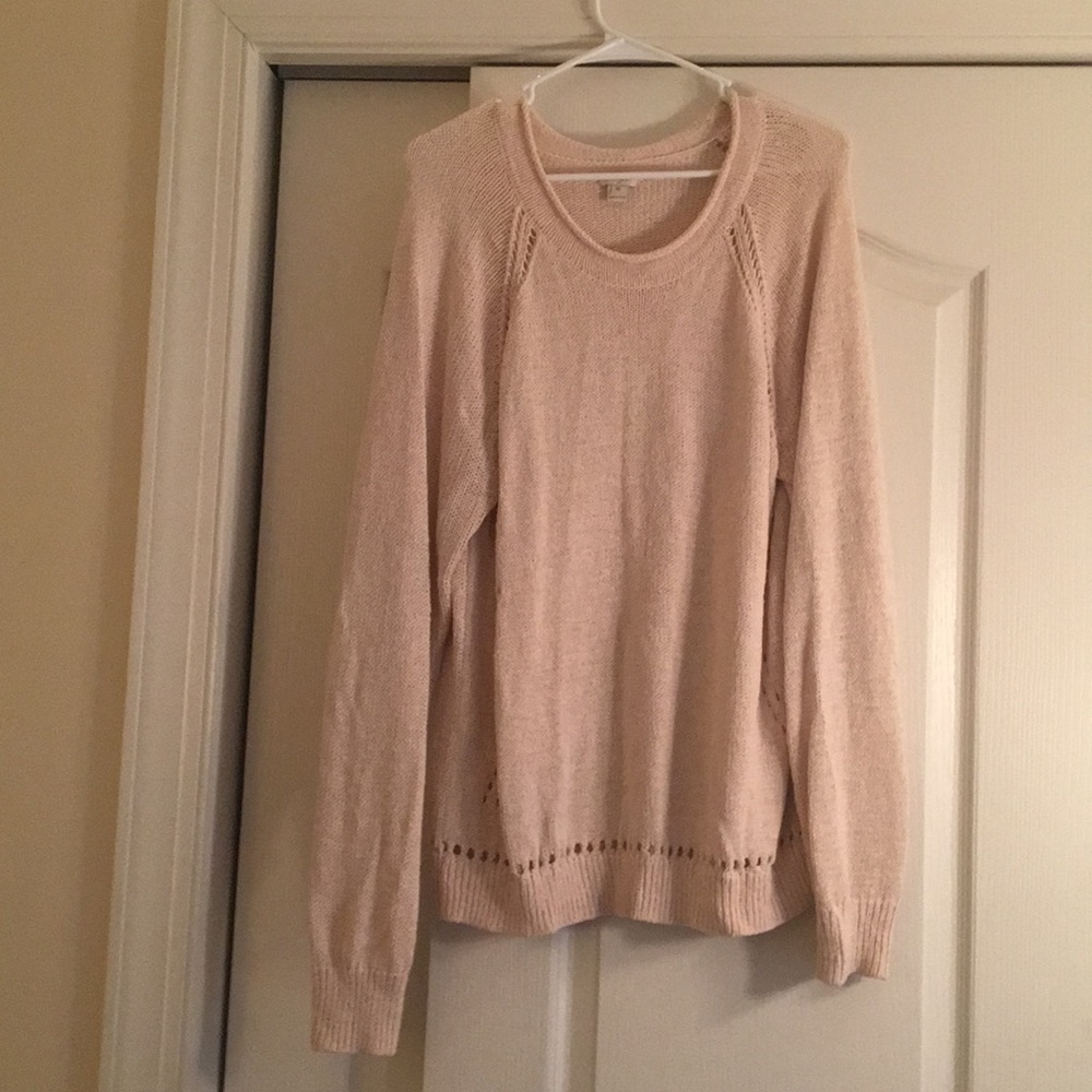 Long beige sweater